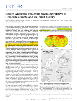 Recent Antarctic Peninsula warming relative to Holocene climate