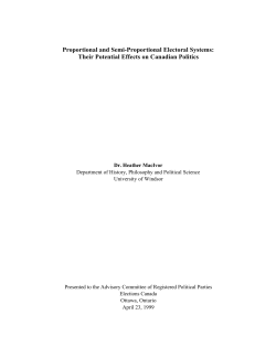 Proportional and Semi-Proportional Electoral Systems