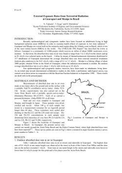 External Exposure Rates from Terrestrial Radiation at Guarapari and