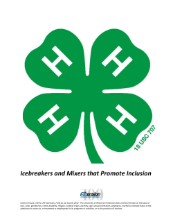 Icebreakers and Mixers that Promote Inclusion - UW