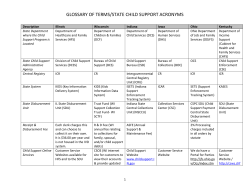 glossary of terms/state child support acronyms