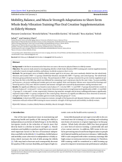 Mobility, Balance, and Muscle Strength Adaptations to Short