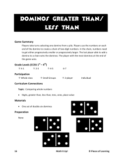 Dominos Greater Than/ Less Than