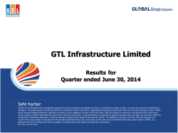 GTL Infra Analyst Presentation Q1 for FY 2014