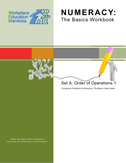 Order of Operations 1 - Worksheet