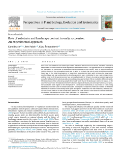 Role of substrate and landscape context in early succession: An