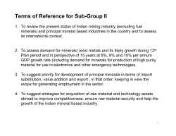 Presentation of Sub-Group II in the meeting of Working Group on