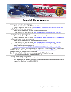 Funeral Guide for Veterans - American Legion Moon Brothers Post