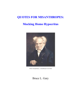 QUOTES FOR MISANTHROPES: Mocking Homo