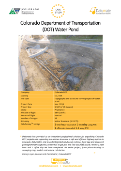 Colorado Department of Transportation (DOT) Water Pond
