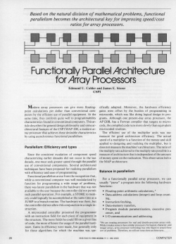 Funclionally Parallel Architecture for Array Processors