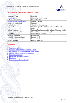 Customised Antenatal Growth Chart
