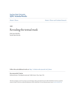 Revealing the textual mask - SJSU ScholarWorks