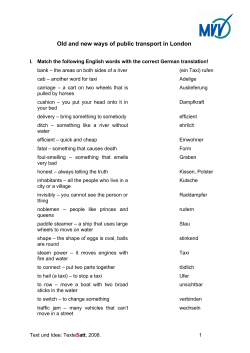 Old and new ways of public transport in London
