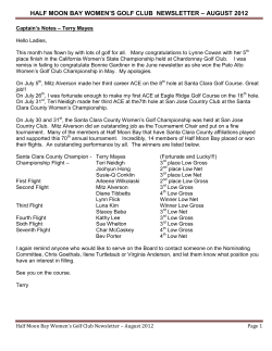 half moon bay women`s golf club newsletter