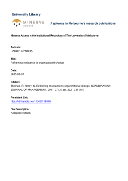 A Discursive Perspective on Institutional Environments and Change