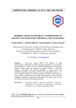 modification of pigment composition in epicoccum nigrum by