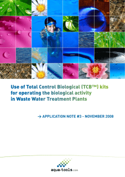 Operating the biological activity in Waste Water - Aqua