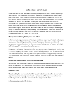 Define Your Core Values