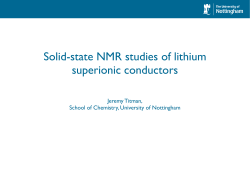 Solid-state NMR studies of lithium superionic conductors