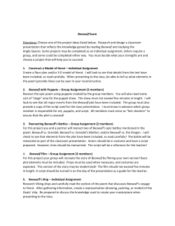 Beowulf​Exam Directions:​Choose one of the project ideas listed