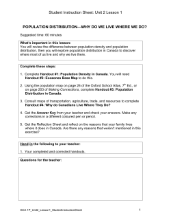 population distribution&mdash;why do we live