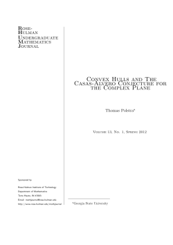 Convex Hulls and The Casas-Alvero Conjecture for the Complex