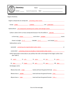 Chapter 21 Organic Chemistry Answer Key