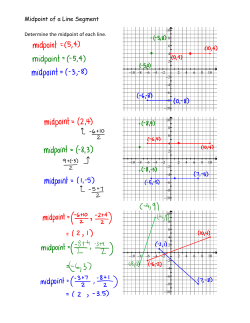 Midpoint of a Line Segment notes