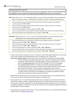 Home HIV Test Tips Self. Please check &ldquo;yes&rdquo; or &ldquo;no&rdquo; indicating whether