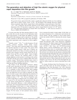 The generation and detection of high flux atomic oxygen for physical