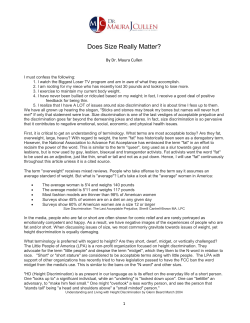 Does Size Really Matter?