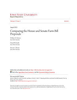 Comparing the House and Senate Farm Bill Proposals