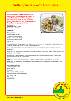 Grilled plantain with fresh salsa