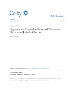 Highways and Cornfields: Space and Time in the Narration of Jude