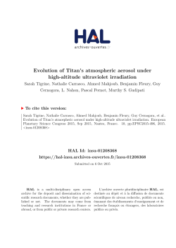 Evolution of Titan`s atmospheric aerosol under high - HAL-Insu