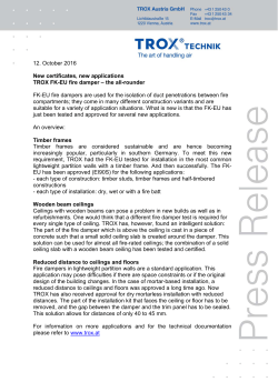 Press Release - TROX Austria GmbH