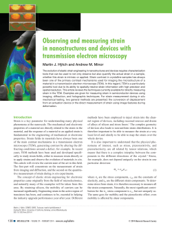 Observing and measuring strain in nanostructures and devices with