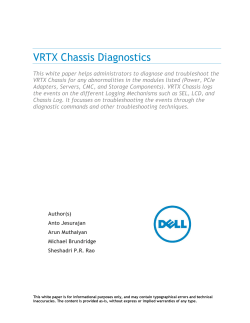 VRTX Chassis Diagnostics