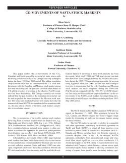 co-movements of nafta stock markets