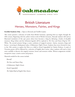 British Literature - Oak Meadow School