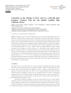 Constraints on the rheology of lower crust in a strike
