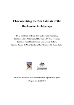 Characterising the fish habitats of the Recherche Archipelago
