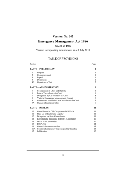 Emergency Management Act 1986