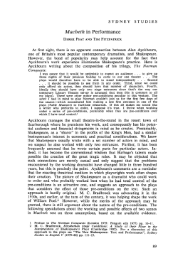 Macbeth in Performance - Sydney Open Journals online