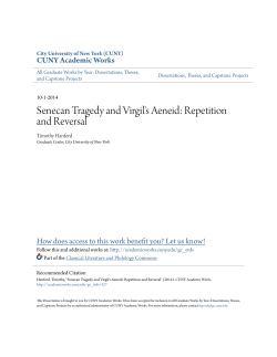 Senecan Tragedy and Virgil`s Aeneid