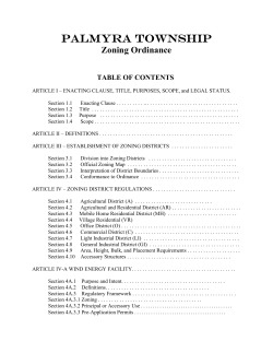 proposed zoning ordinance