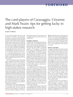 the card players of caravaggio, cézanne and mark twain: tips for