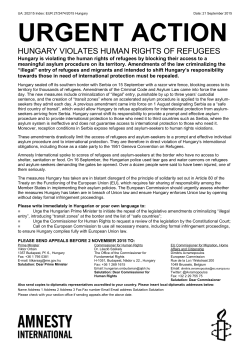 Hungary violates human rights of refugees