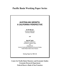 Australian Growth: a California Perspective